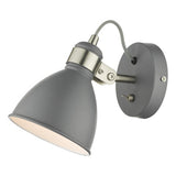 FRE0737 Single Wall Spotlight Dark Grey Satin Chrome