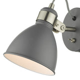 Single Wall Spotlight Dark Grey Satin Chrome