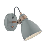 FRE0739 Single Wall Spotlight Grey & Copper
