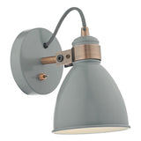 Single Wall Spotlight Grey & Copper