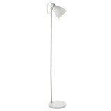 FRE4902 Task Floor Lamp White & Satin Chrome