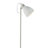 Task Floor Lamp White & Satin Chrome