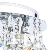 Bathroom 4 Light Flush Polished Chrome Ip44