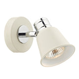 FRY0733 Single Wall Spotlight Cream Polished Chrome