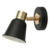 FRY0754 Single Wall Spotlight Black & Rose Gold