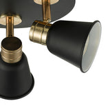 3 Light Plate Spotlight Black & Rose Gold