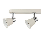 4 Light Bar Spotlight Cream Polished Chrome