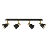 FRY8454 4 Light Bar Spotlight Black & Rose Gold