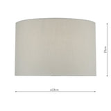 Grey Cotton Drum Shade 33Cm