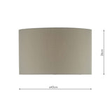 Grey Cotton Drum Shade 43Cm