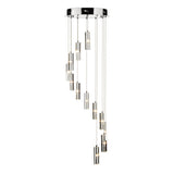 GAL1250-LED 12 Light Cluster Pendant Polished Chrome Crystal Led