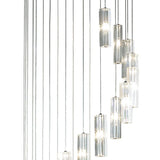 20 Light Cluster Pendant Polished Chrome Crystal Led - 2M Drop
