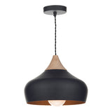 GAU0122 1 Light Pendant Black