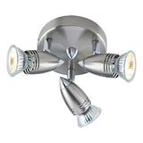 GEM7646 3 Light Plate Spotlight Satin Chrome (Multipack)