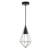 GIA0150 1 Light Pendant Black, Polished Chrome & Glass