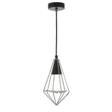 1 Light Pendant Black, Polished Chrome & Glass