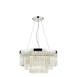 GIO0508 5 Light Pendant Polished Chrome Clear Glass