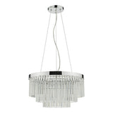 5 Light Pendant Polished Chrome Clear Glass