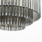 5 Light Pendant Polished Chrome & Smoked Glass