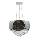 GIS0510 5 Light Pendant Smoked & Clear Glass