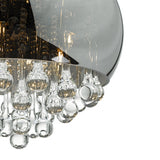 5 Light Pendant Smoked & Clear Glass