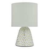 Ceramic Table Lamp White With Shade (Twin Pack)
