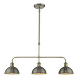 GOV0361 3 Light Bar Antique Chrome Antique Brass