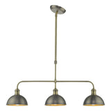 3 Light Bar Antique Chrome Antique Brass
