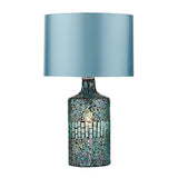 GUR4223 Table Lamp Blue Mosaic Dual Source With Shade