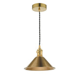 HAD0140-01 Pendant Natural Brass With Aged Brass Shade