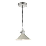 HAD0161-06 1 Light Pendant Antique Chrome With Cashmere Shade
