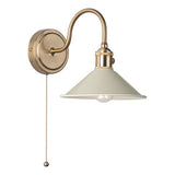HAD0740-06 Wall Light Natural Brass With Cashmere Shade