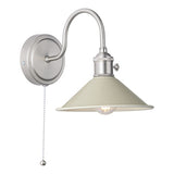 HAD0761-06 Wall Light Antique Chrome With Cashmere Shade