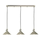 HAD3661-06 3 Light Antique Chrome Suspension With Cashmere Shades