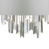 2 Light Wall Light Grey Shade & Crystal