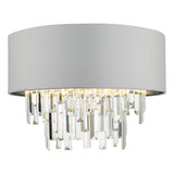 HAL5439 4 Light Flush Grey Shade Crystal