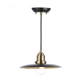 HAN0154 1 Light Pendant Black Antique Brass