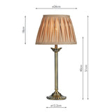Table Lamp Antique Brass With Shade