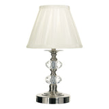 HAZ4046 Touch Table Lamp Satin Chrome Crystal With Shade (Multipack)