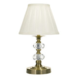 HAZ4075 Touch Table Lamp Antique Brass Crystal With Shade (Multipack)