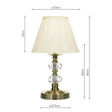 Touch Table Lamp Antique Brass Crystal With Shade (Multipack)