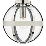 1 Light Pendant Polished Nickel