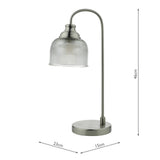 Table Lamp Satin Nickel Texturedglass