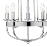 5 Light Pendant Polished Nickel
