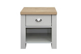 1 Drawer Lamp Table Grey & Oak