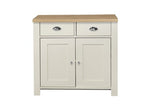 2 Door 2 Drawer Sideboard Cream & Oak