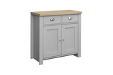 2 Door 2 Drawer Sideboard Grey & Oak
