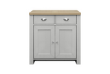 2 Door 2 Drawer Sideboard Grey & Oak