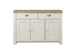 3 Door 2 Drawer Sideboard Cream & Oak