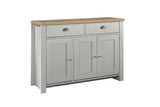 HIG23SBGOK 3 Door 2 Drawer Sideboard Grey & Oak